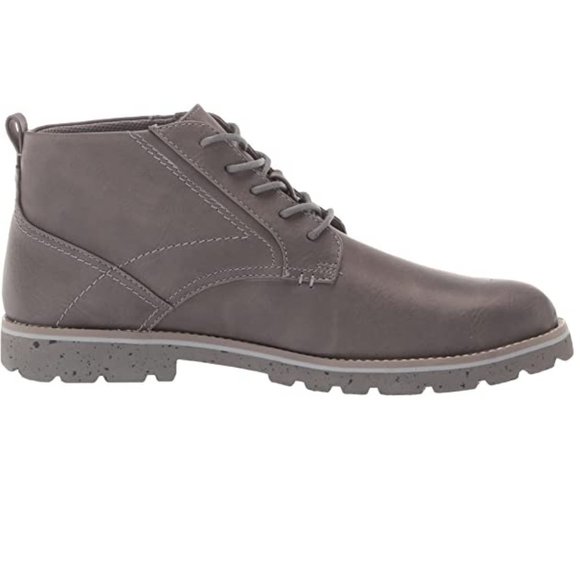 Mens Dr. Scholl\'s Lancer Faux Leather Casual Boots Size 10.5 12 13 Dark Gray NWT main image 5